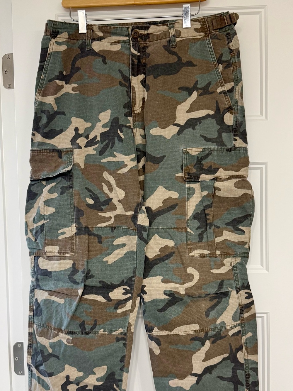 RVCA Men's Woodland Camo Cargo Pants - Green/Brown/Black